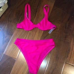 high waisted bikini set